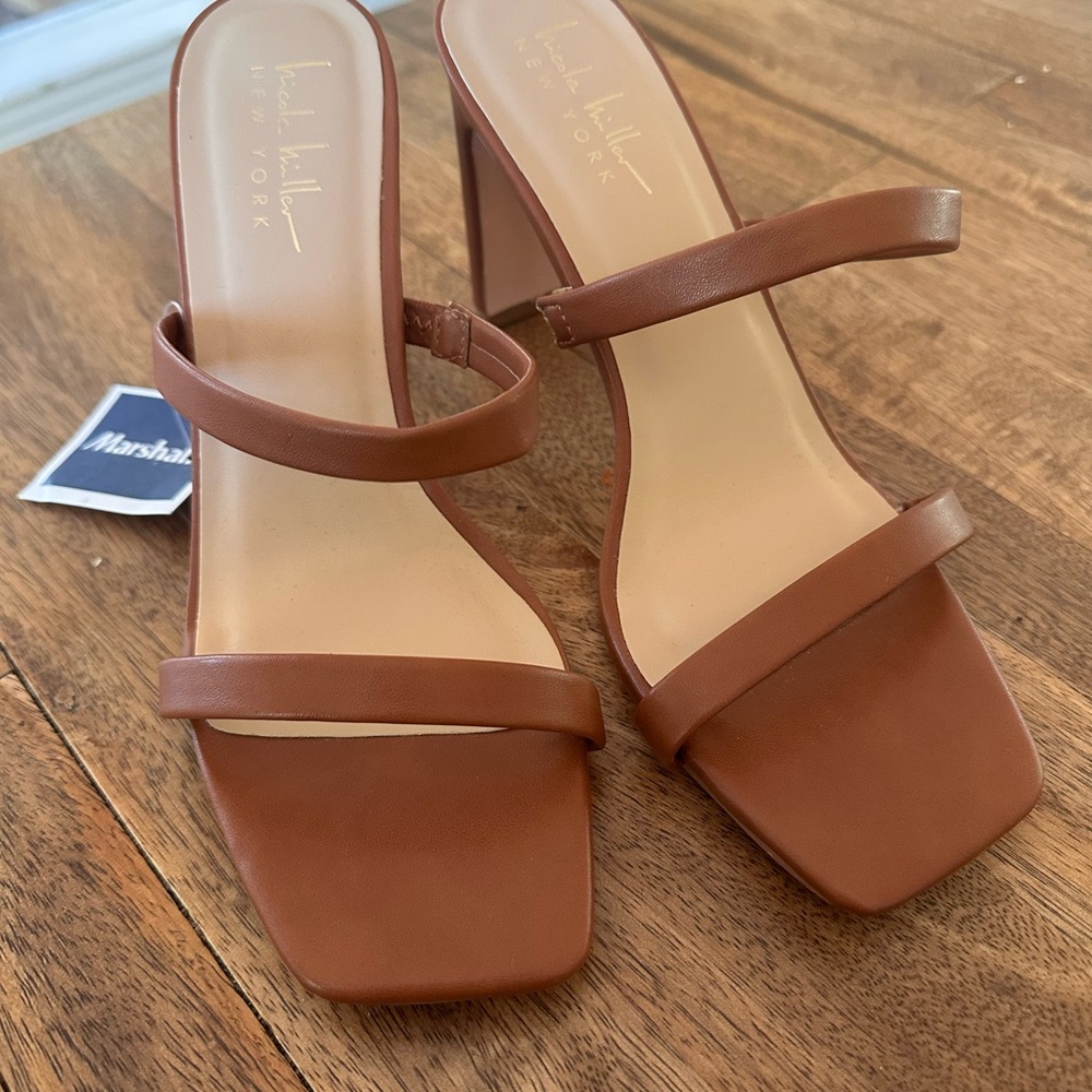 Nicole Miller Tan Heeled Sandals